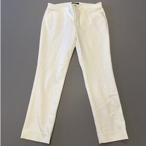 Chaps Women's‎ White Straight Leg Cropped Pants Size 14